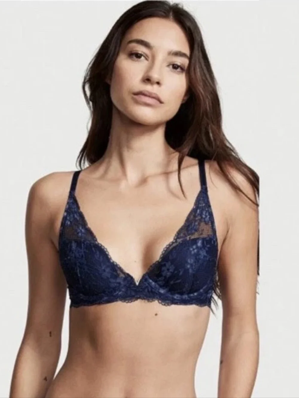 Victoria's Secret Love Cloud Matching Bra Panty Set 34B M Ensign Plunge NWT